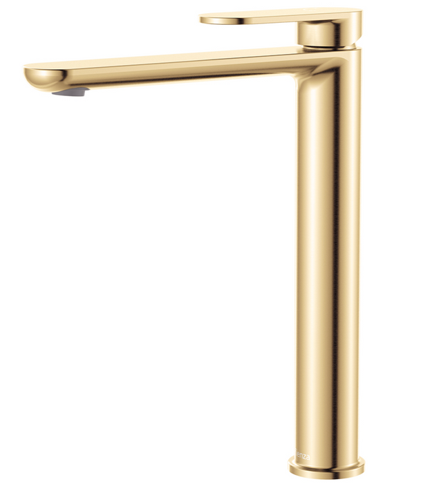 Fienza Empire Slim Cold Start Tall Basin Mixer - Urban Brass