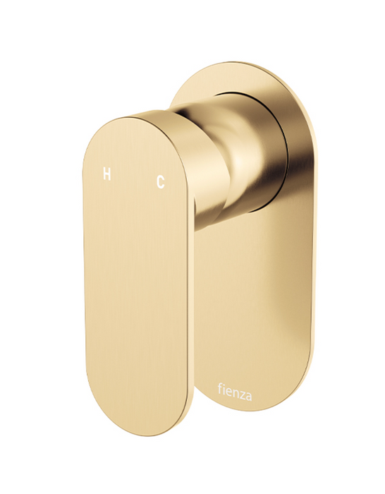 Fienza Empire Slim Wall Mixer - Oval Plate - Urban Brass