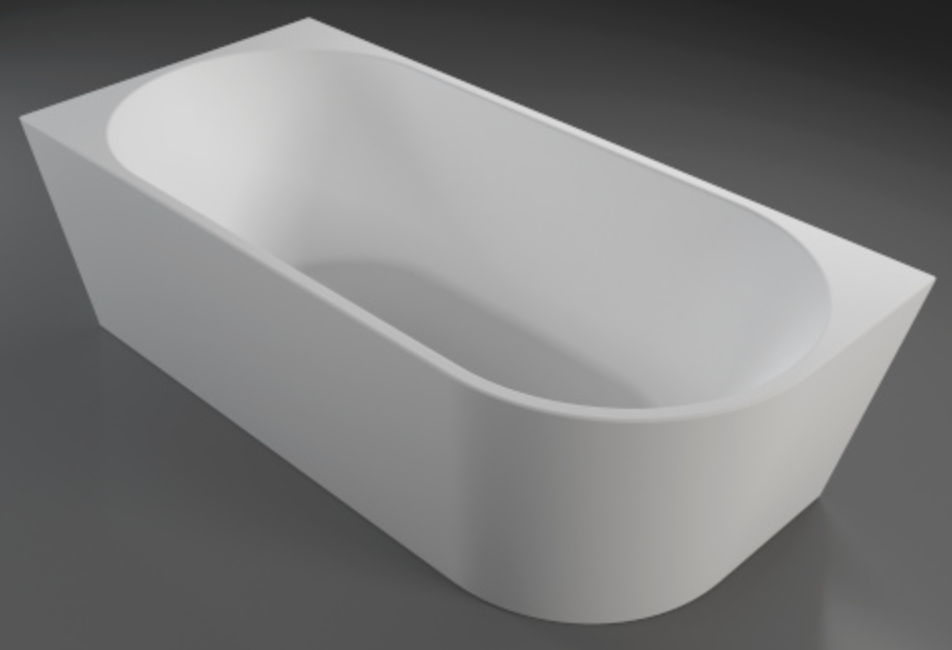 Millennium Cirna Corner Bath - Left Hand With Overflow - 1500mm