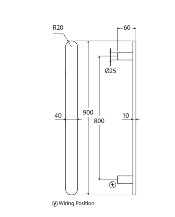 Fienza Empire Slim Vertical Heated Towel Rail - Urban Brass