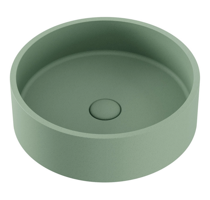 Fienza Jada Round Concrete Above Counter Basin - Sage