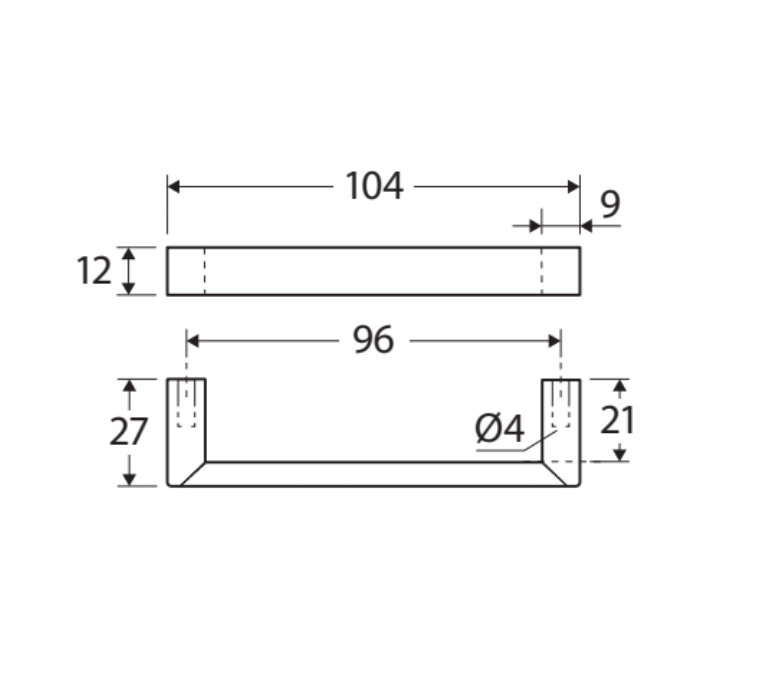 Fienza Dallas Handle 96mm - Brushed Nickel