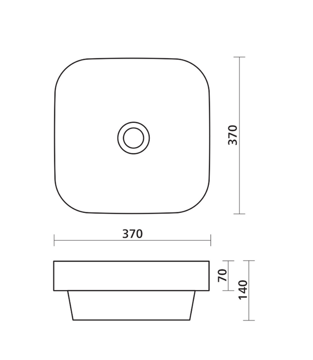 Seima Obello 372 ceramic basin - White Gloss