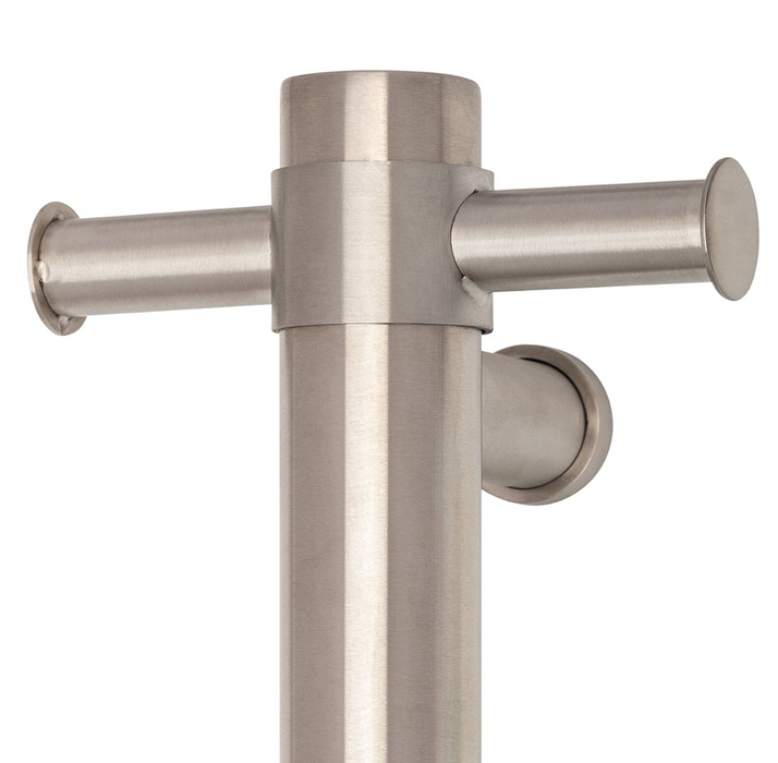 Thermogroup Round Heated Vertical Bar - Brushed Stainless Steel
