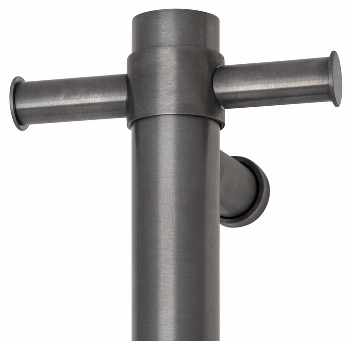 Thermogroup Round Heated Vertical Bar - Brushed Gunmetal