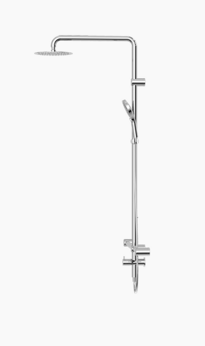 Nero Mecca Care 32mm T Bar Grab Rail Twin Shower Set  - Chrome