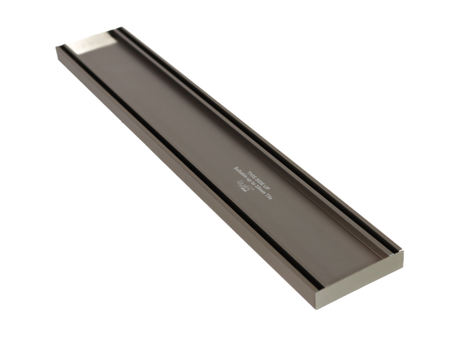 Lauxes Tile Insert Strip Drain - 21mm - 1000mm - Brushed Nickel ...
