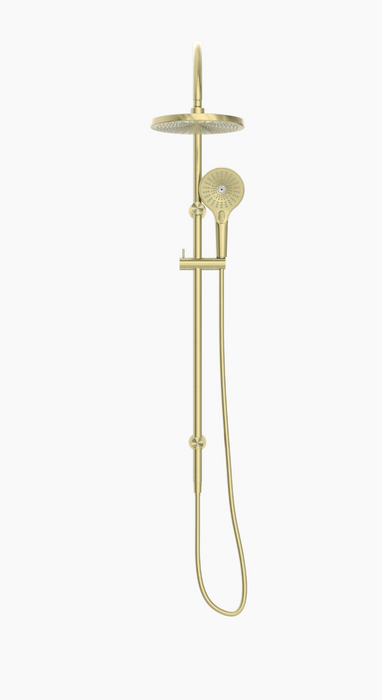 Nero Opal Twin Shower - Brushed Gold