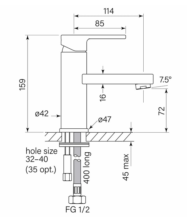Faucet Strommen Zeos Basin Mixer - Switzrok Matte Black