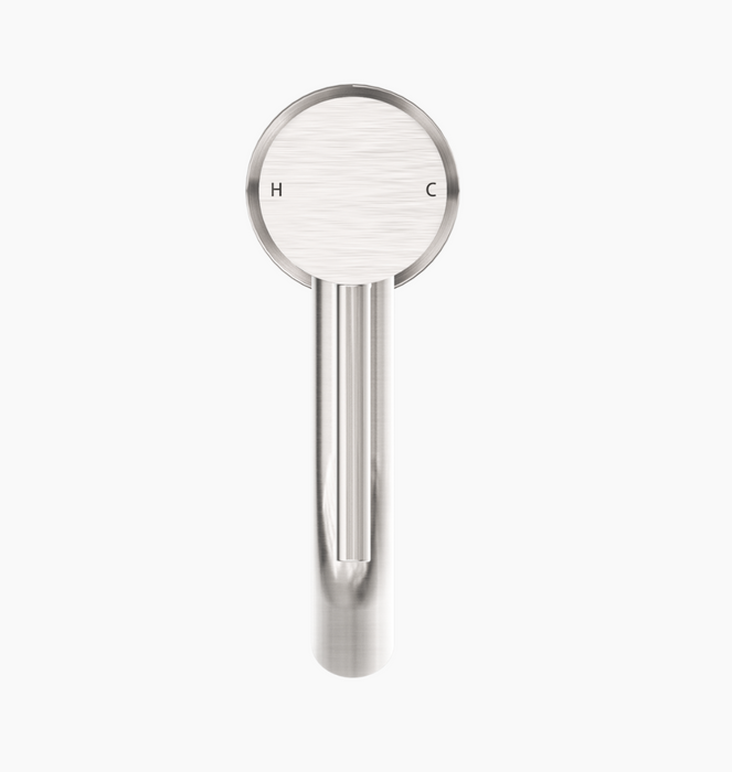 Nero Dolce Basin Mixer Curved Spout - Brushed Nickel