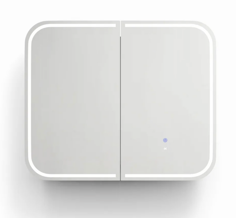 Otti Newport LED Shaving Cabinet - Matte White  - 900mm x 750mm