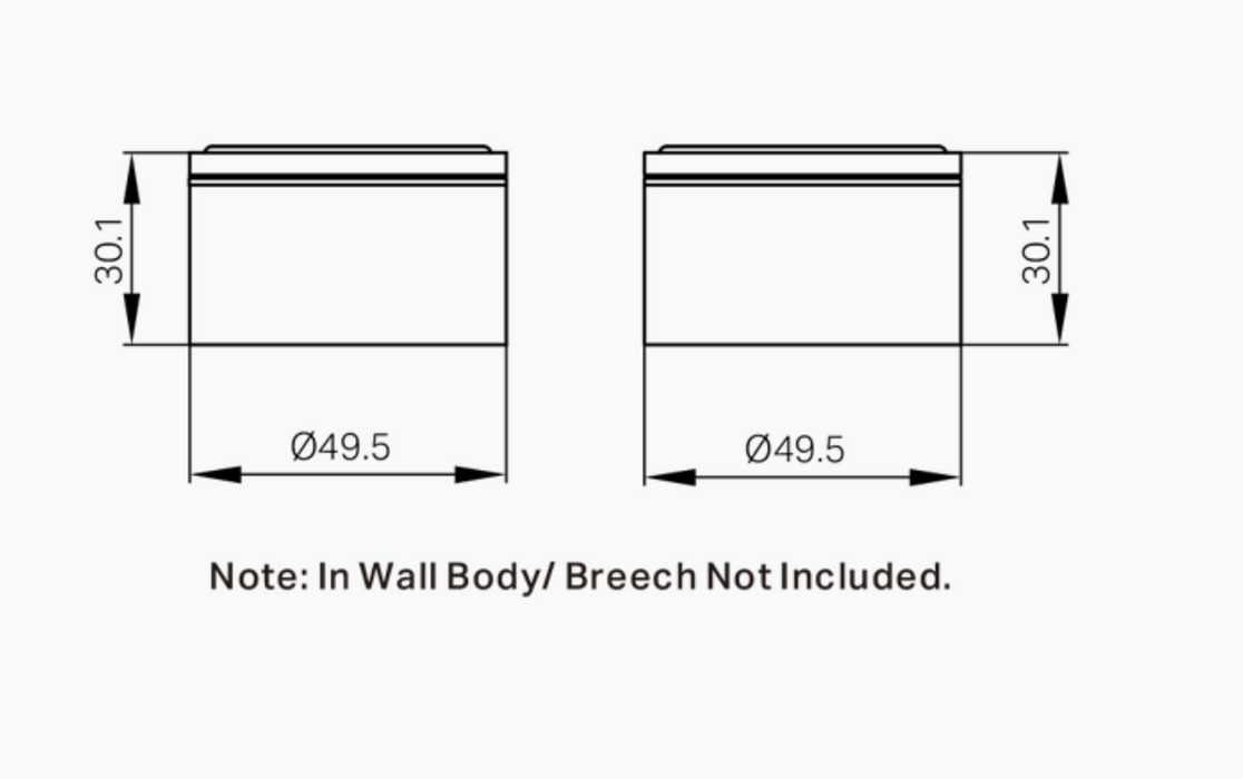 Nero Kara Wall Top Assemblies - Gun Metal