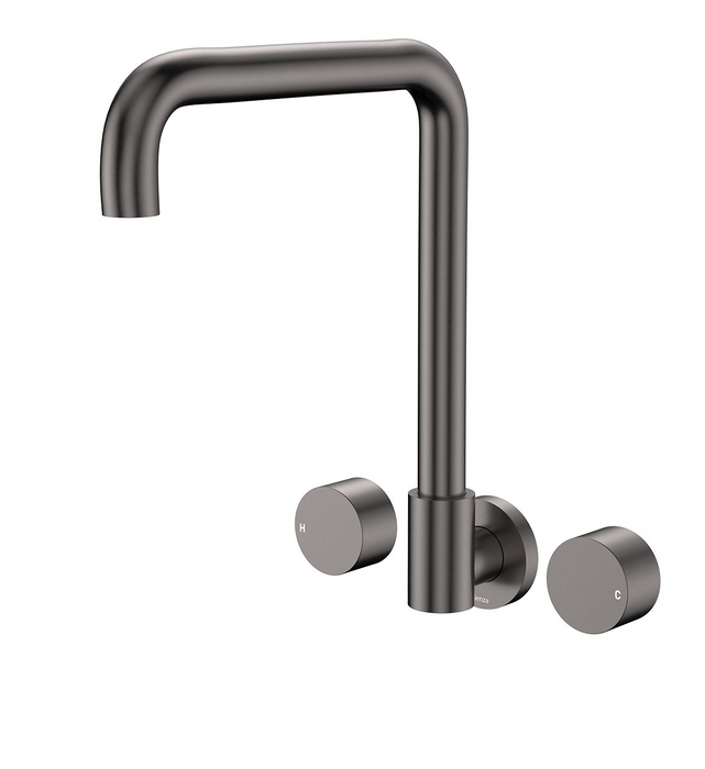 Fienza Kaya Squareline Wall Set - Gun Metal