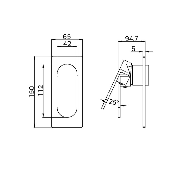 Nero Ecco Shower Trim Kit Only - Brushed Nickel