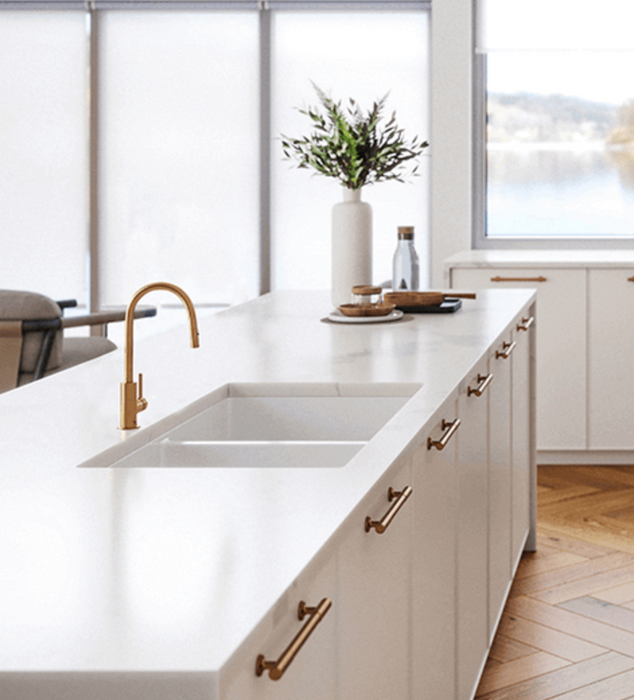 Turner Hastings Cuisine 85 x 46 Non-Overflow Sink - Gloss White