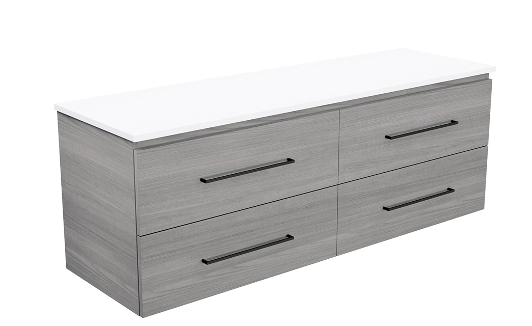 Fienza Carmen All-Drawer Vanity Wall Hung - Stone Top - Single Bowl - 1500mm