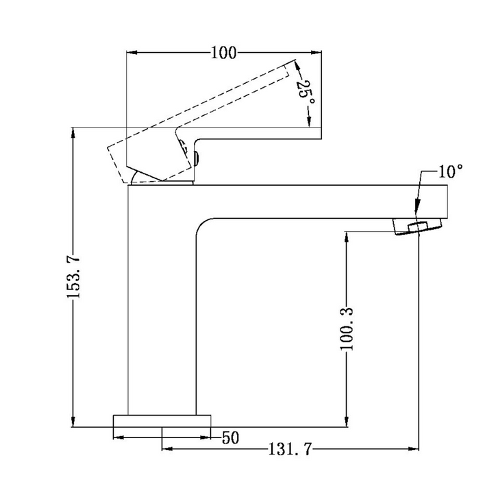 Nero Ecco Basin Mixer - Brushed Nickel