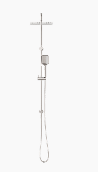 Nero Project Square Twin Shower - Brushed Nickel