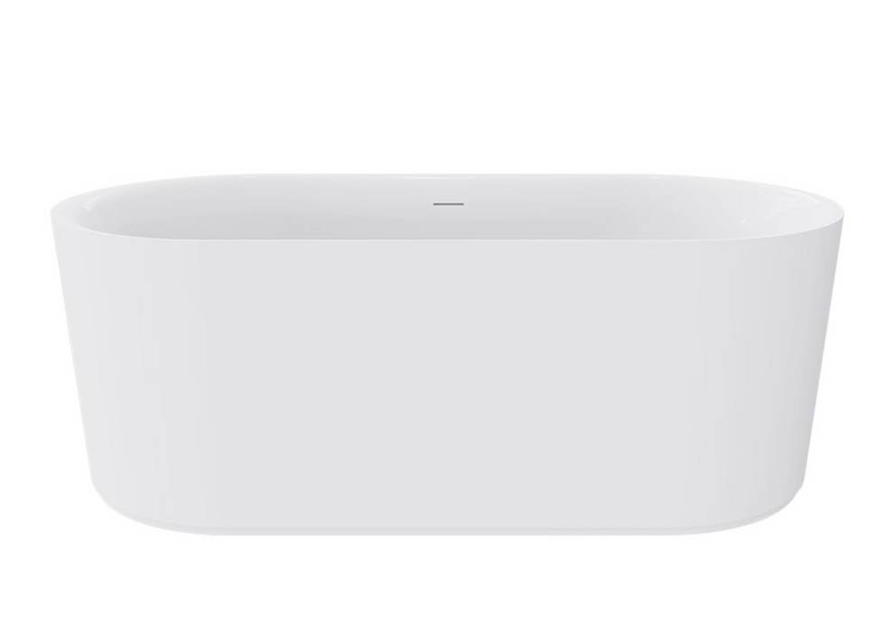 Fienza Empire Slim Freestanding Solid Surface Bath -  1500mm -  Matte White