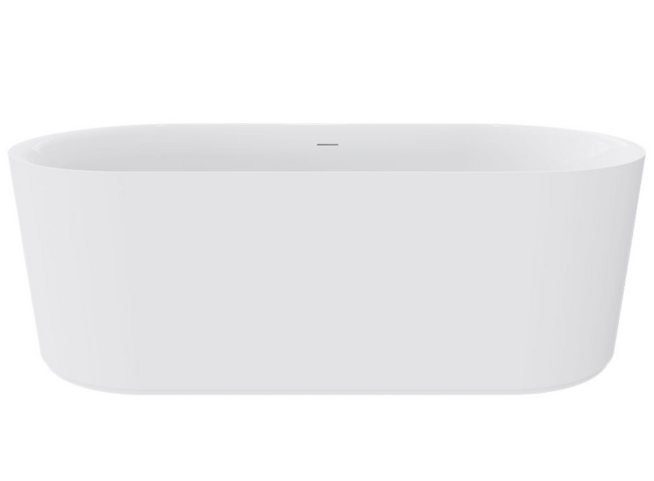 Fienza Empire Slim Freestanding Solid Surface Bath -  1700mm -  Matte White