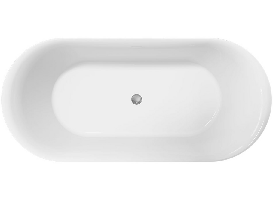 Fienza Empire Slim Freestanding Solid Surface Bath -  1700mm -  Matte White