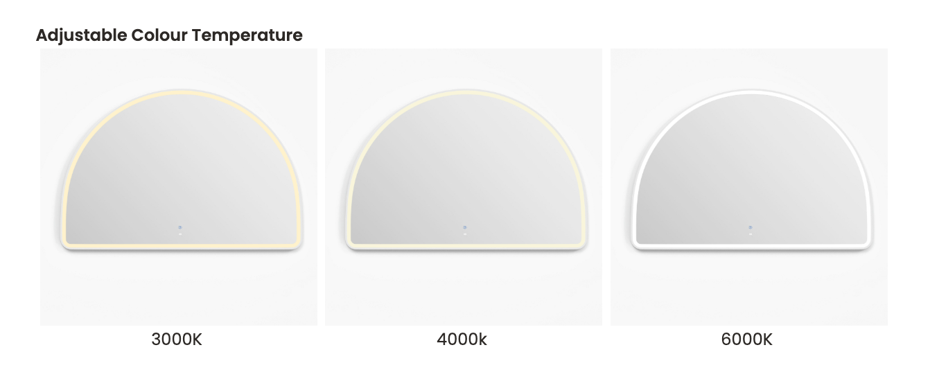 Otti LED Moonlight Matte White Framed Mirror - 1500mm(W) x 1000mm(H)