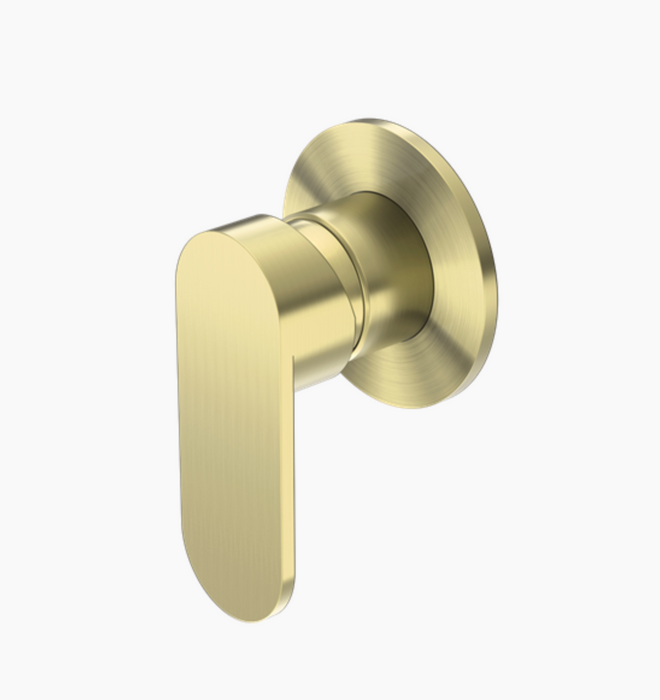 Nero Ecco Shower Mixer - Round Plate - Brushed Gold