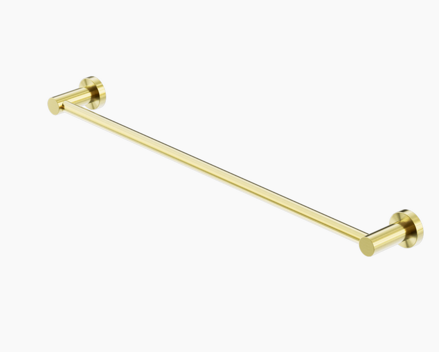 Nero Mecca Single Towel Rail - 800mm - Brushed Gold