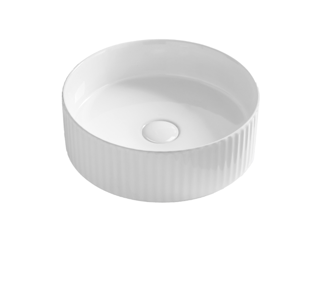 Seima Cleo 360 Fluted Basin - Gloss White