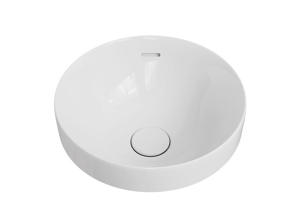 Fienza Aluca Round Semi-Inset Basin, Gloss White