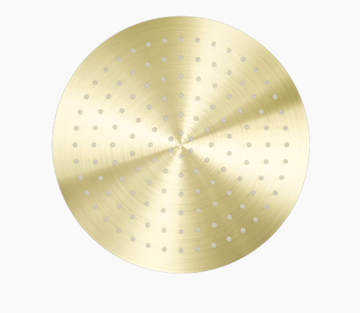 Nero Zen 300mm Round Shower Rose - Brushed Gold