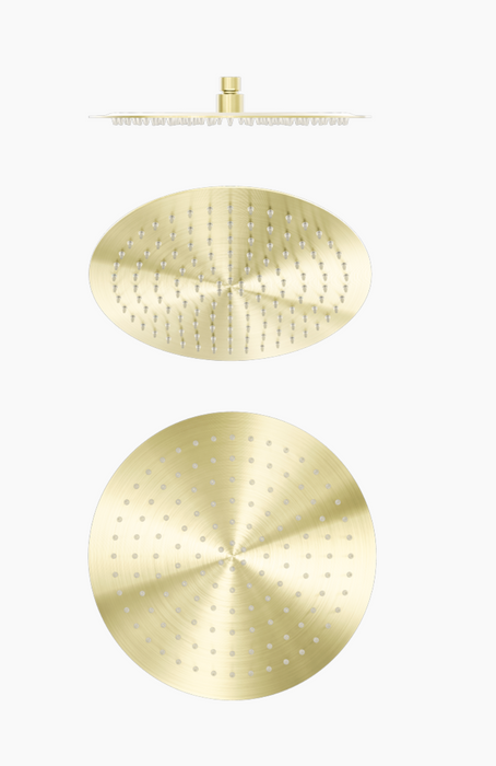 Nero Zen 300mm Round Shower Rose - Brushed Gold