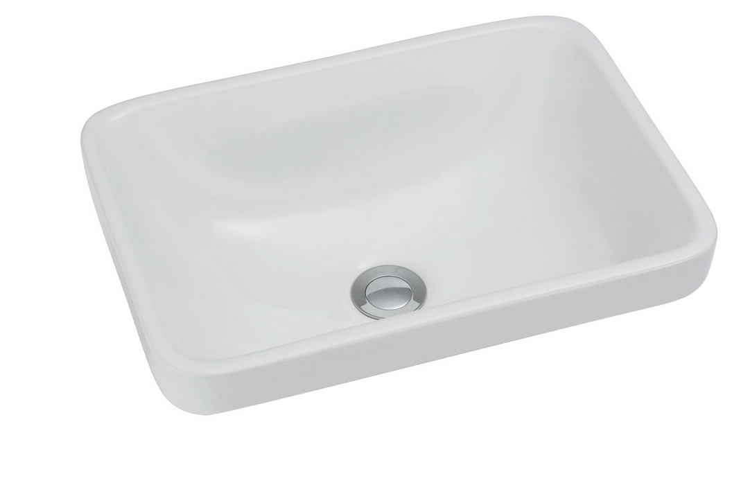 Fienza Sarah Semi-Inset Basin - Gloss White