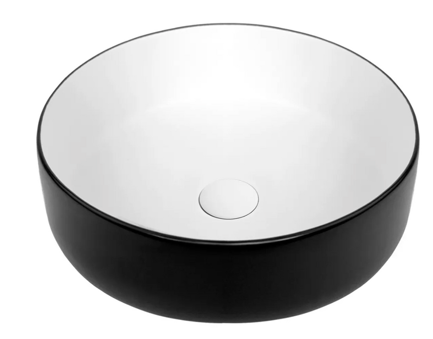 Otti Artis 88 Basin 355mm x 355mm x 120mm - Matte White/ Matte Black