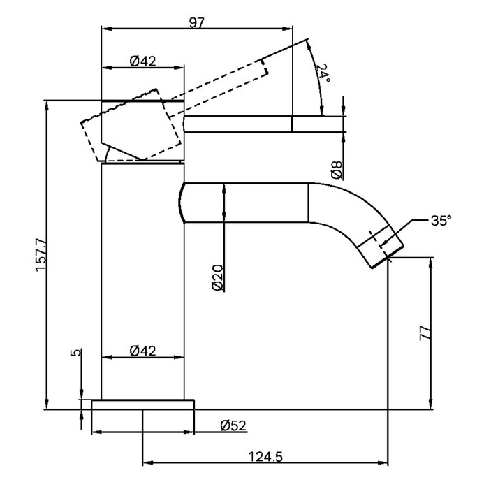 Nero Zen 316SS Basin Mixer - Brushed Bronze