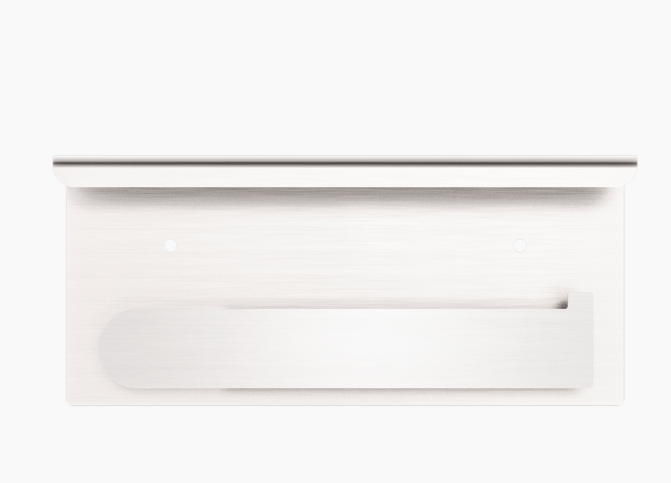 Nero Toilet Roll Holder With Shelf - Brushed Nickel