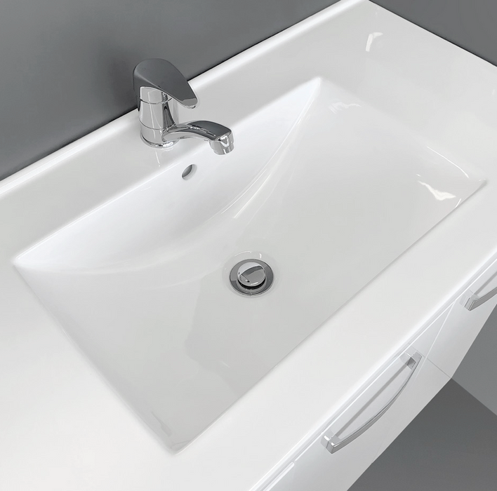 Fienza Dolce Quest Floor Standing Vanity Gloss White - 900mm