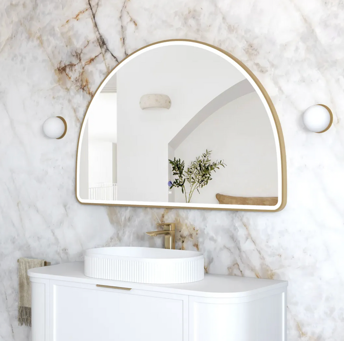Otti LED Moonlight Archie Mirror Framed - 1200mm x 800mm Brushed Gold