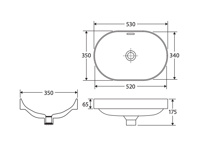 Fienza Aluca Pill Semi-Inset Basin -  Gloss White