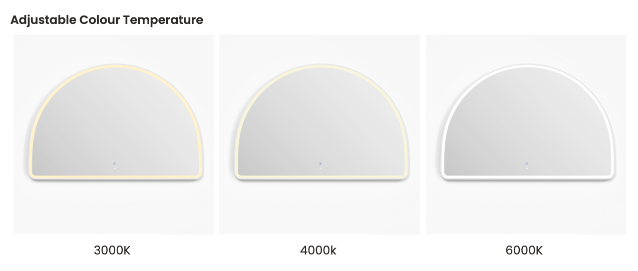 Otti LED Moonlight Archie Mirror Framed - 1200mm x 800mm White