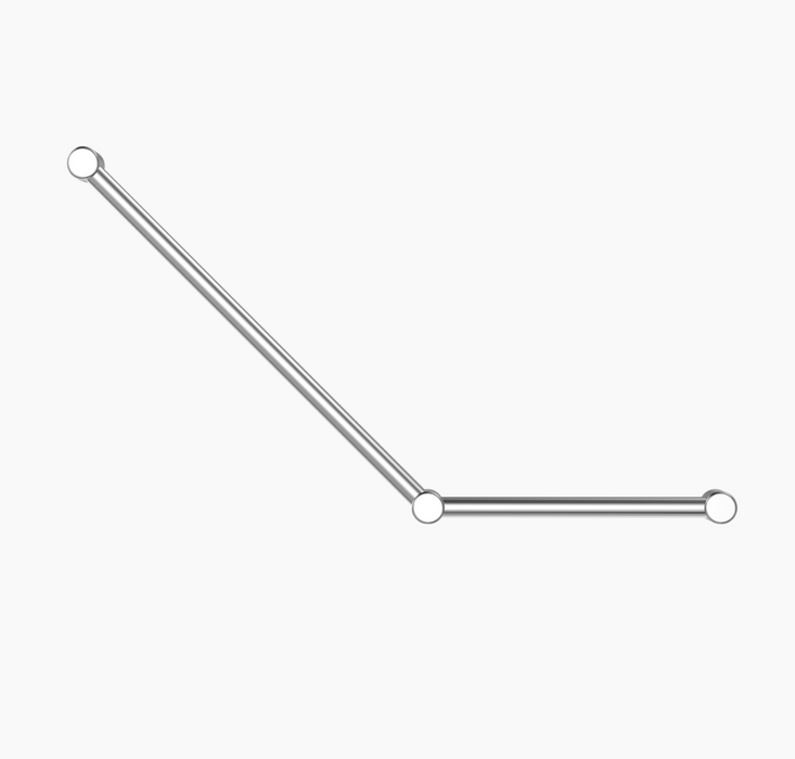 Nero Mecca Care 32mm Ambulant Grab Rail 45 Degree 750 x 450mm - Chrome