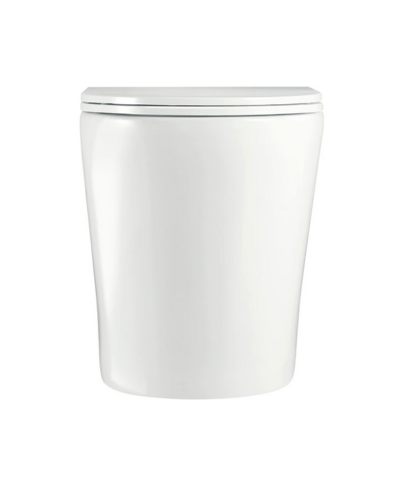 Fienza Aluca Tornado Flush Wall-Faced Pan & Seat  Gloss White - Slim Seat S Trap