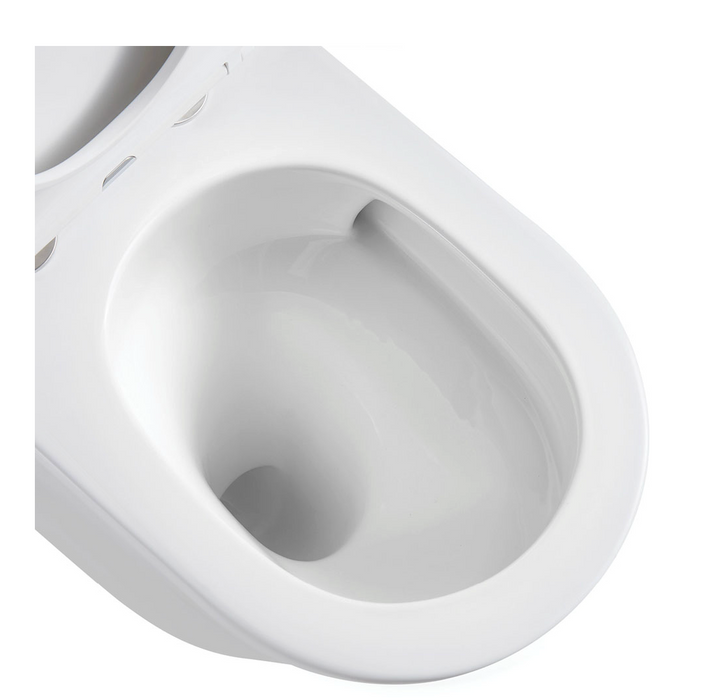 Fienza Aluca Tornado Flush Wall-Faced Pan & Seat  Gloss White - Slim Seat S Trap