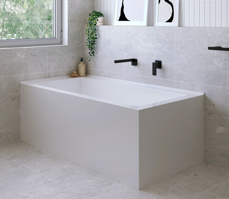 Fienza Sentor Right-Hand Acrylic Bath With Overflow - 1500mm