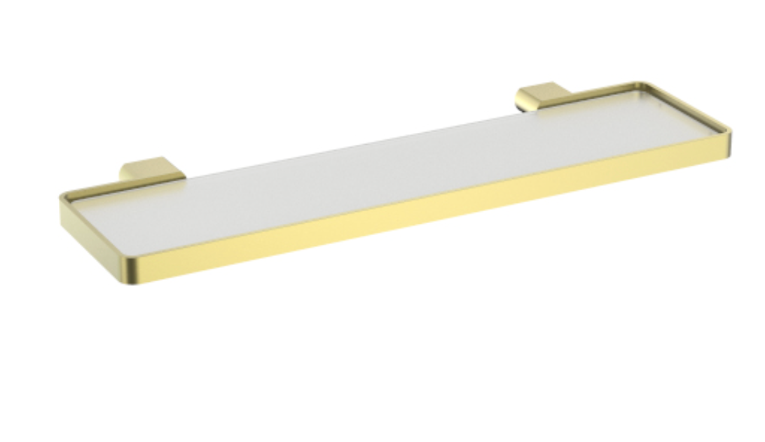Millennium Zoya Glass Shelf - Brushed Brass