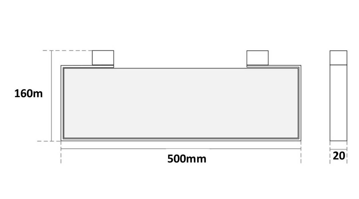 Millennium Zoya Glass Shelf - Brushed Brass