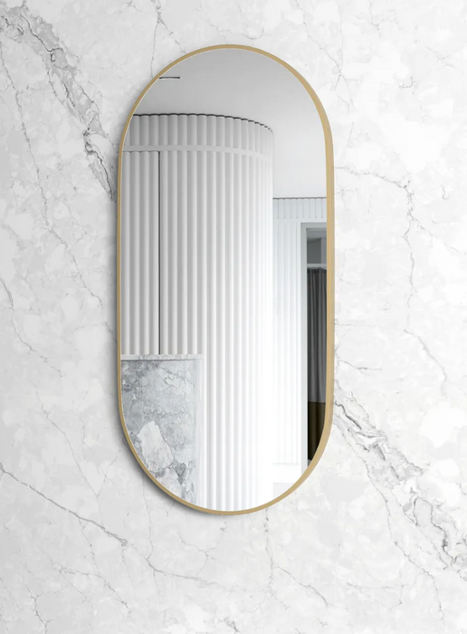Otti Noosa Framed Mirror - 1200mm x 600mm - Brushed Gold