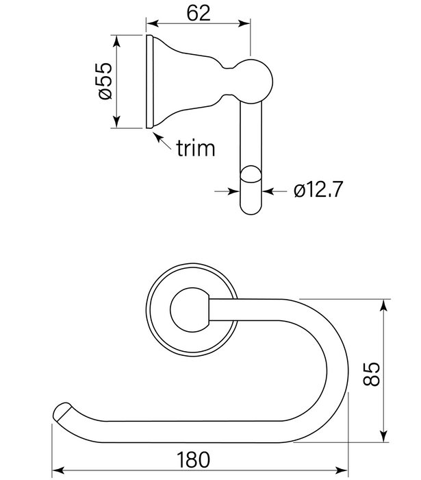 Faucet Strommen Cascade Toilet Roll Holder - Chrome