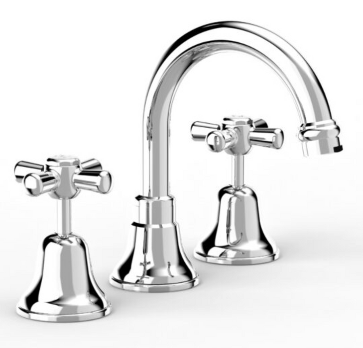 Faucet Strommen Cascade Basin Set Cross - Chrome