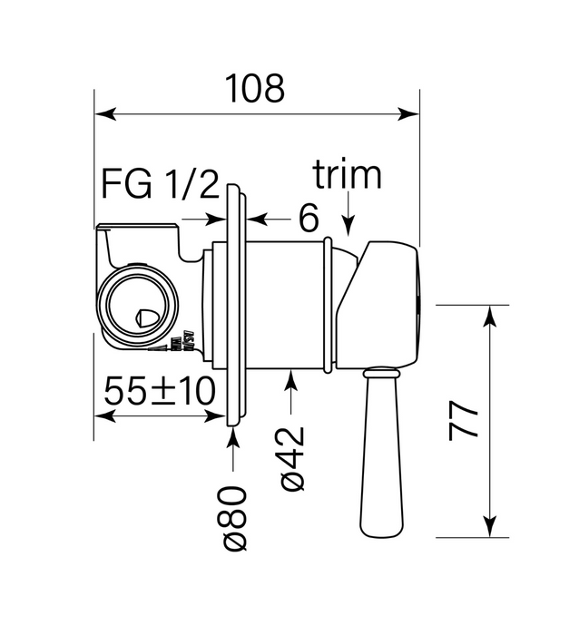 Faucet Strommen Cascade Wall Mixer - Chrome